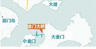 金门大桥"复工"将成地标 从厦门可以看到大桥