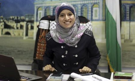 哈马斯首位女性发言人伊斯拉·阿尔莫达拉（资料图）