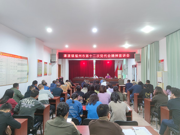 潘渡镇召开福州市第十二次党代会精神宣讲会