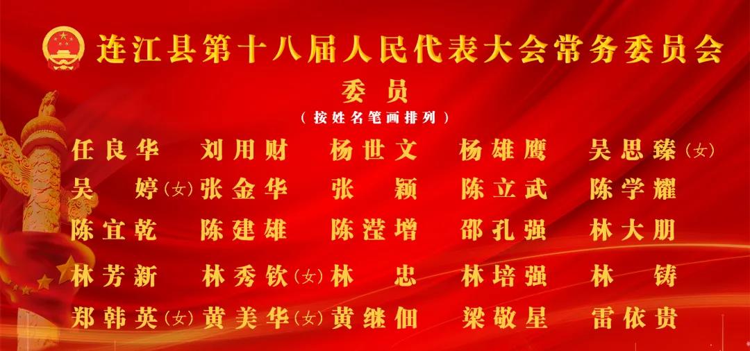 林承祥当选连江县人大常委会主任！高双成当选连江县人民政府县长!