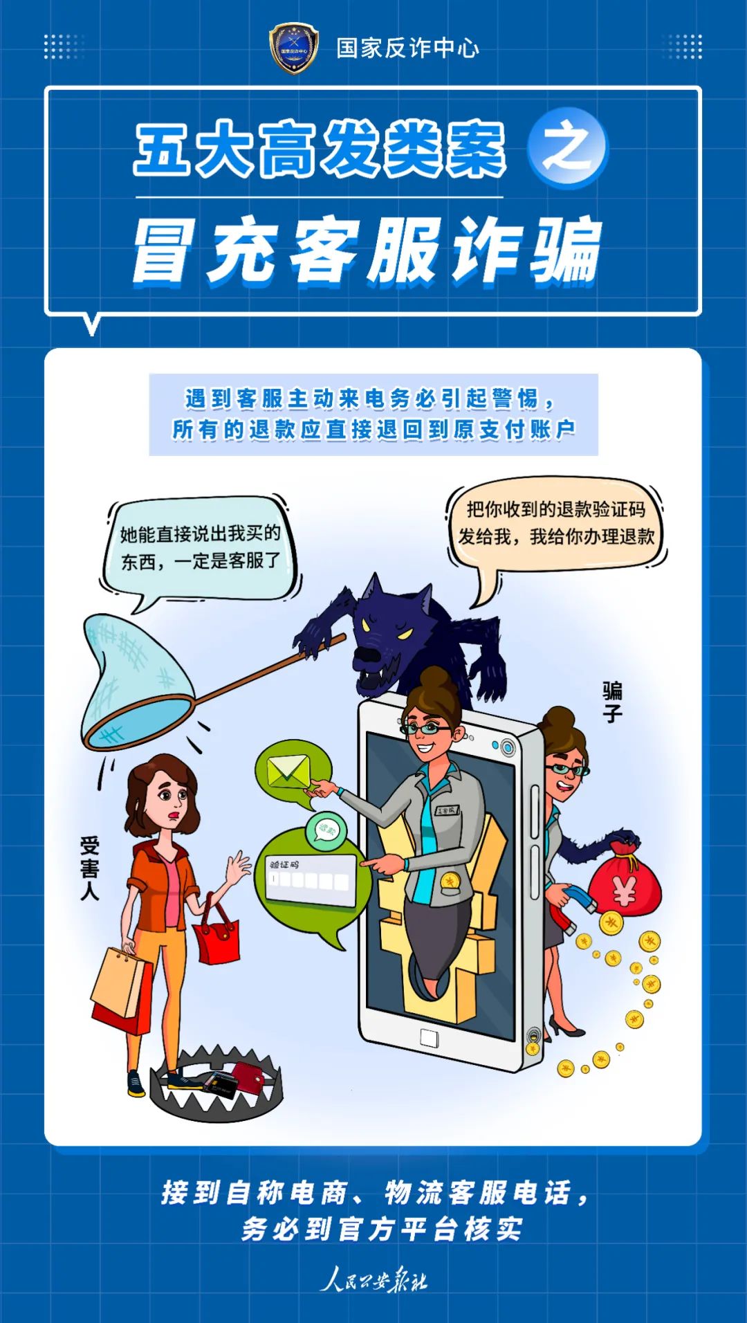 【打击整治养老诈骗】五大高发类型的电信网络诈骗