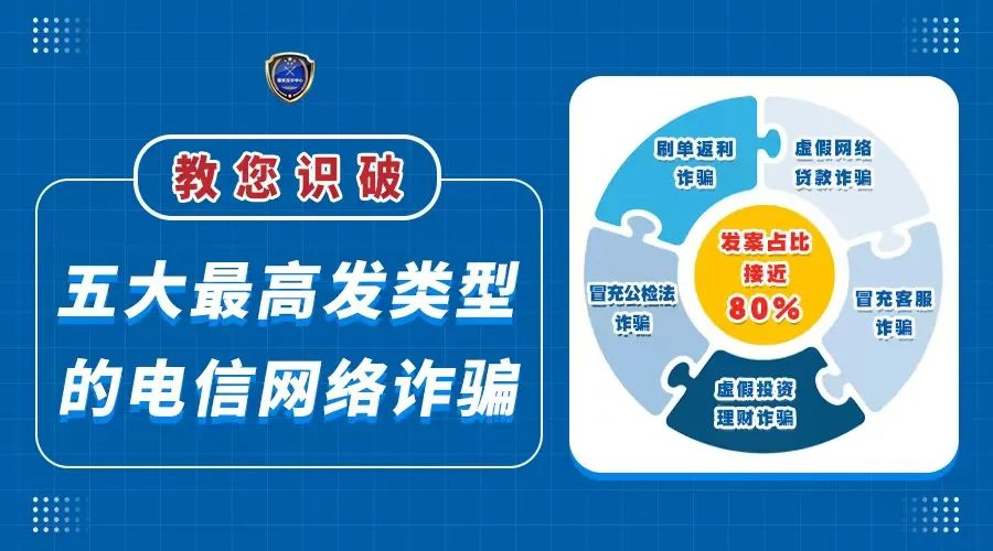 【打击整治养老诈骗】五大高发类型的电信网络诈骗