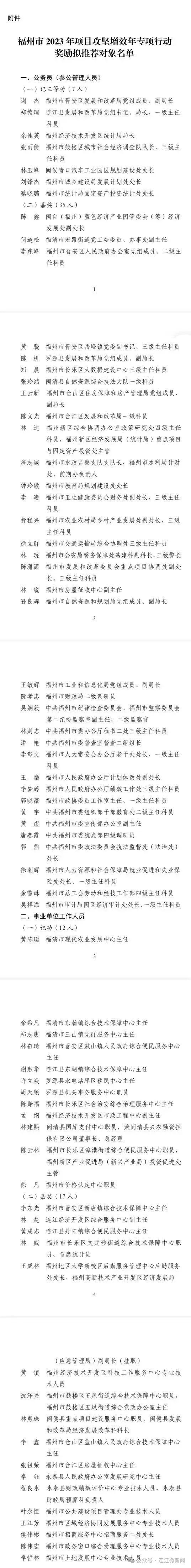 正在公示！连江4人入选！
