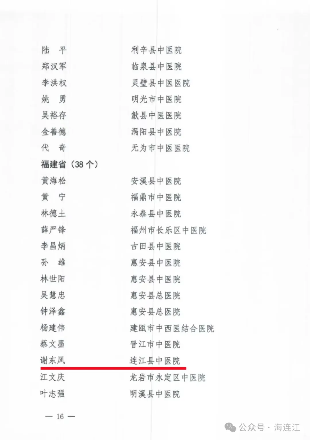 全国性荣誉！连江1名医生入选！