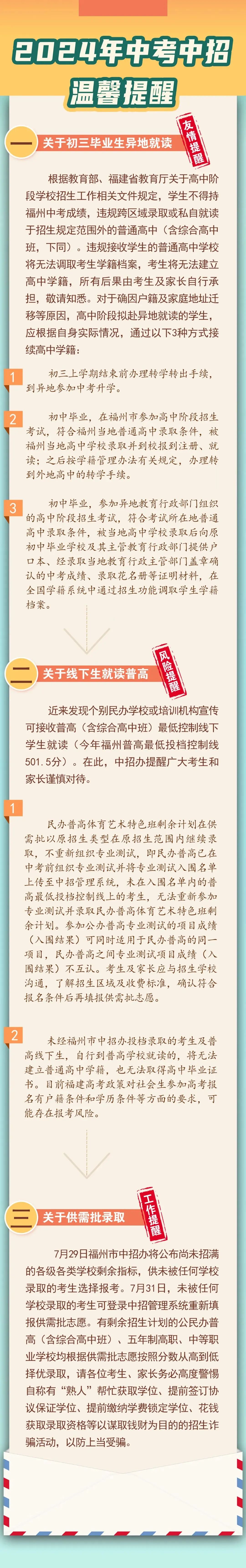 连江普高录取线全部出炉！