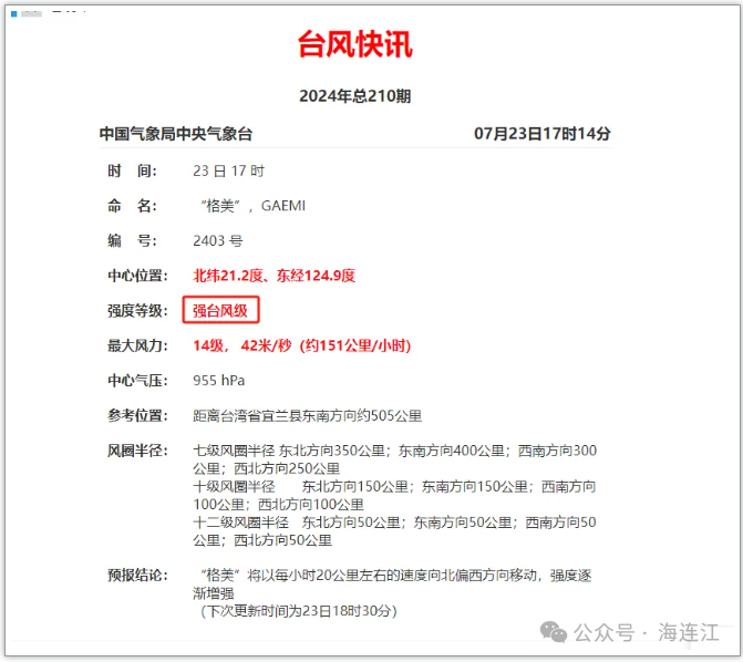 刚刚，连江提升防台风应急响应！